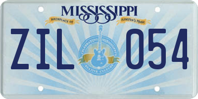 MS license plate ZIL054