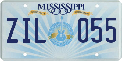 MS license plate ZIL055
