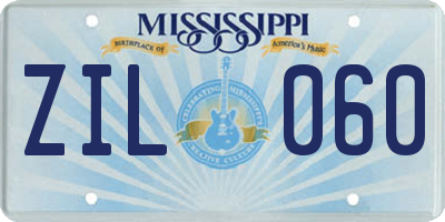 MS license plate ZIL060