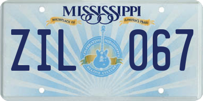 MS license plate ZIL067