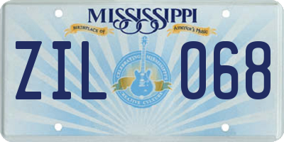 MS license plate ZIL068