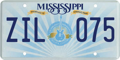 MS license plate ZIL075