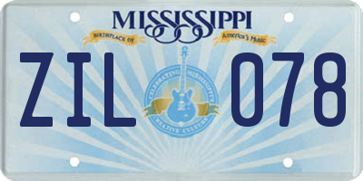 MS license plate ZIL078