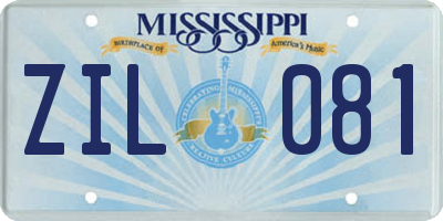 MS license plate ZIL081