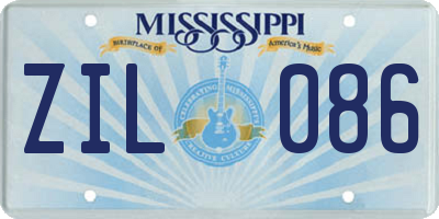 MS license plate ZIL086
