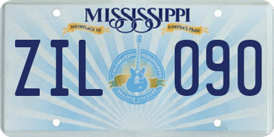 MS license plate ZIL090