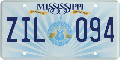 MS license plate ZIL094