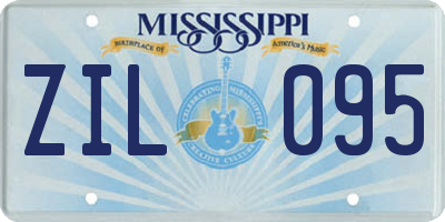 MS license plate ZIL095