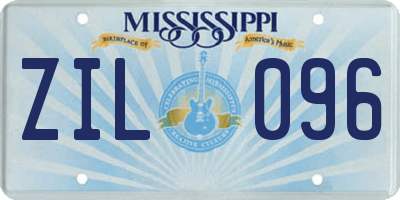 MS license plate ZIL096