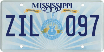 MS license plate ZIL097