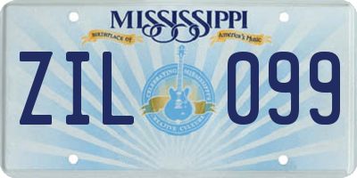 MS license plate ZIL099