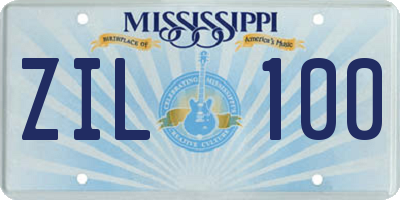 MS license plate ZIL100