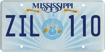 MS license plate ZIL110