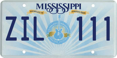 MS license plate ZIL111