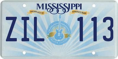 MS license plate ZIL113