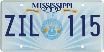 MS license plate ZIL115