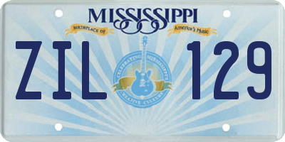 MS license plate ZIL129