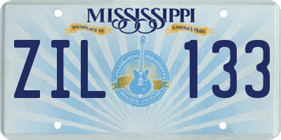 MS license plate ZIL133