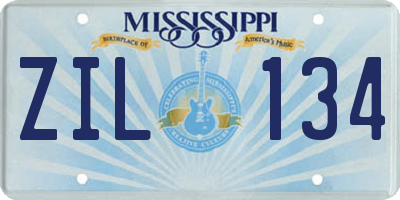 MS license plate ZIL134