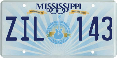 MS license plate ZIL143