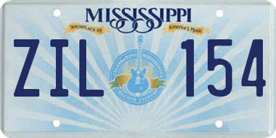 MS license plate ZIL154