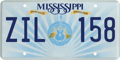 MS license plate ZIL158
