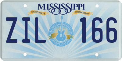 MS license plate ZIL166
