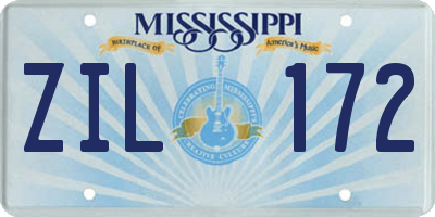 MS license plate ZIL172