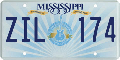 MS license plate ZIL174