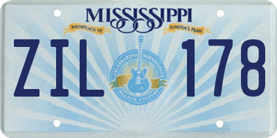 MS license plate ZIL178