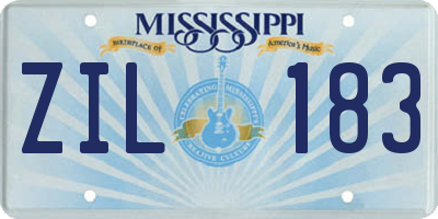 MS license plate ZIL183