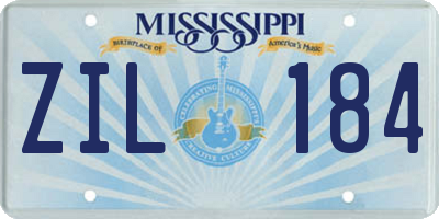 MS license plate ZIL184