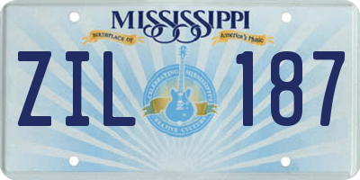 MS license plate ZIL187