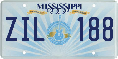 MS license plate ZIL188