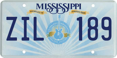 MS license plate ZIL189