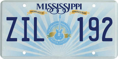 MS license plate ZIL192