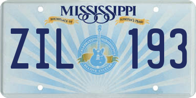 MS license plate ZIL193