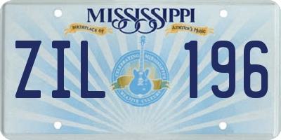 MS license plate ZIL196