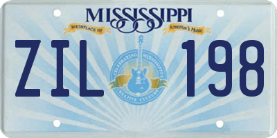 MS license plate ZIL198