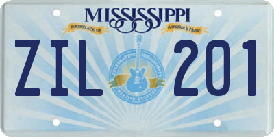 MS license plate ZIL201