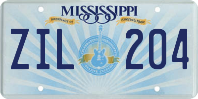 MS license plate ZIL204
