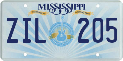 MS license plate ZIL205