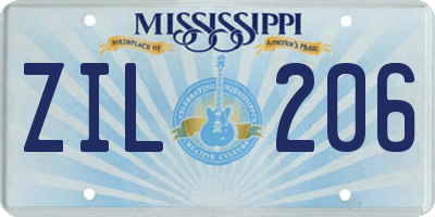 MS license plate ZIL206