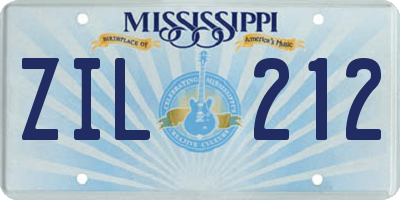 MS license plate ZIL212