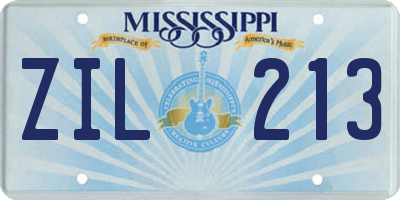 MS license plate ZIL213