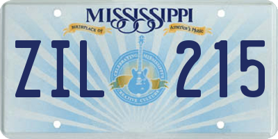 MS license plate ZIL215