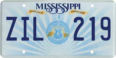 MS license plate ZIL219