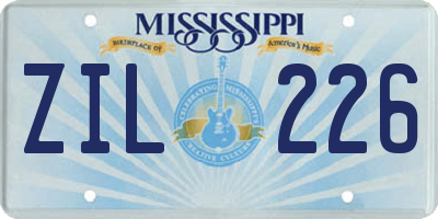 MS license plate ZIL226