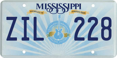 MS license plate ZIL228
