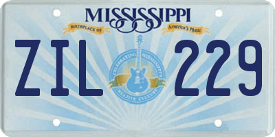 MS license plate ZIL229